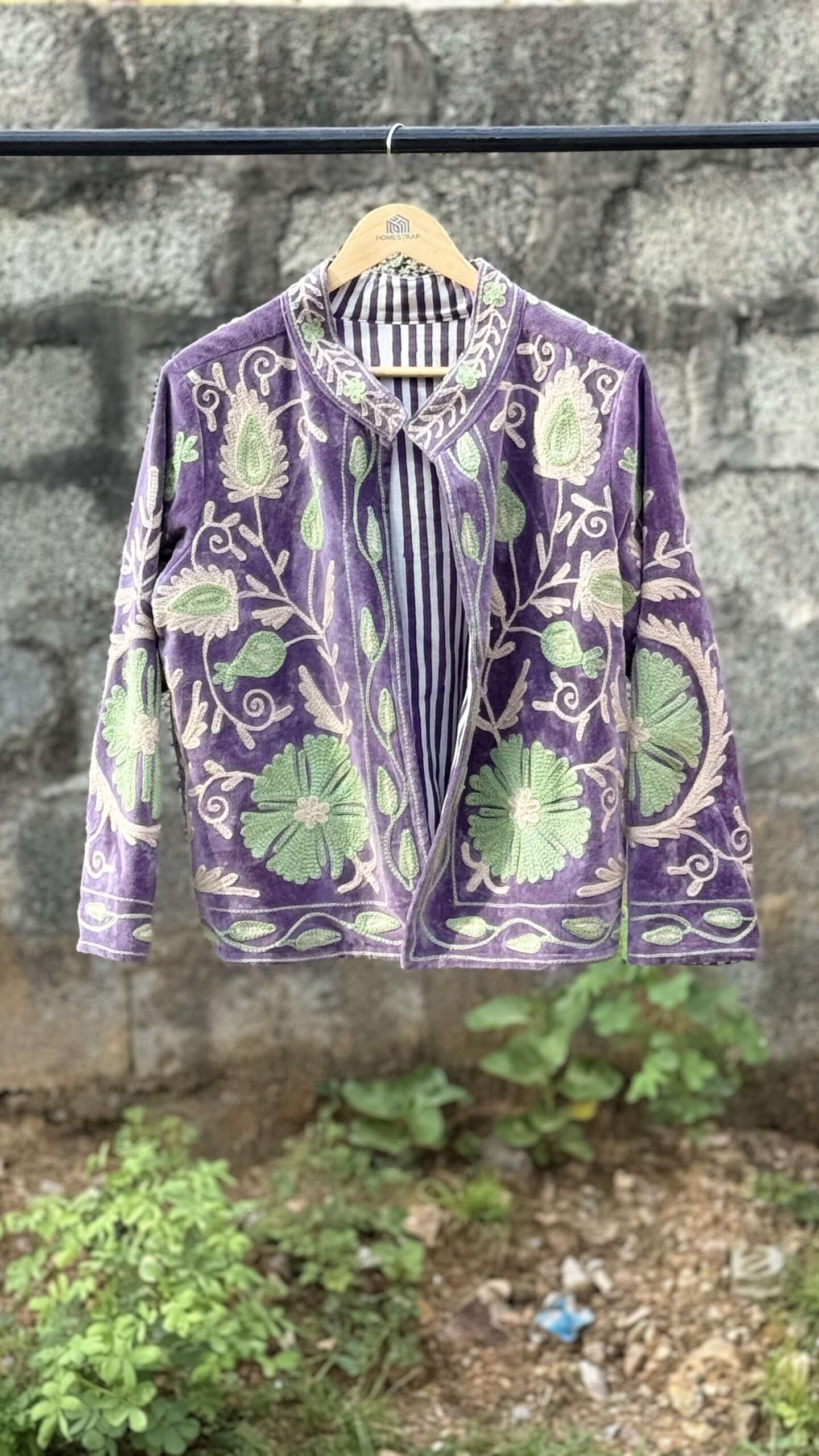 1ijlw2-scaled-1.jpg Womens Purple Velvet Embroidered Jacket with Floral Design