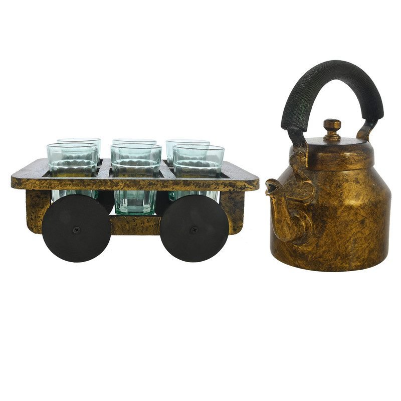 DSC-4564-1.jpg ALUMINIUM TEA KETTLE WITH 6 GLASS - Image 5