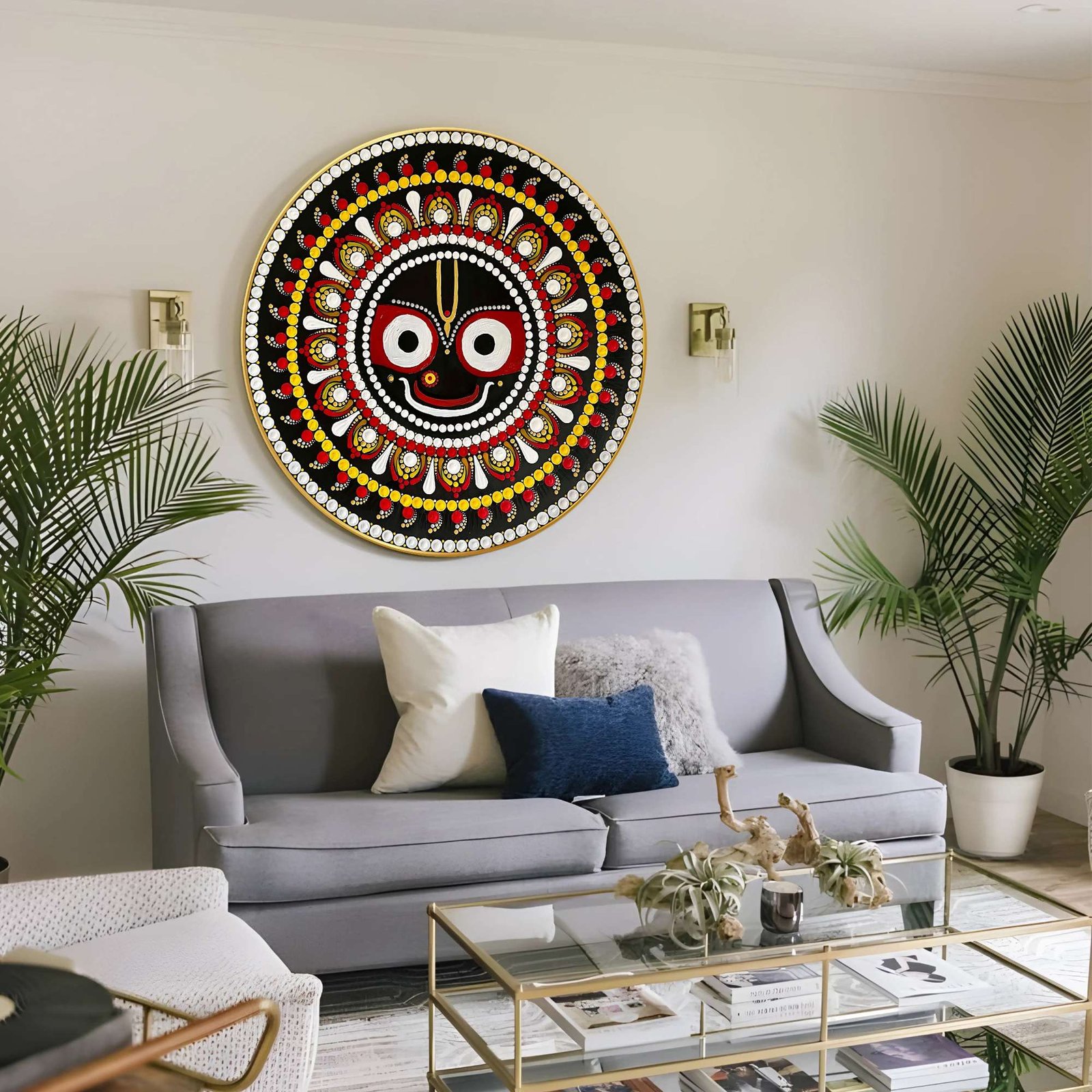 YqmvNi.jpg Round Wall Painting - Image 2