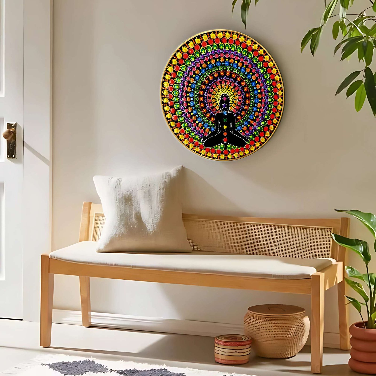 m47GJO.jpg Round Wall Painting - Image 4