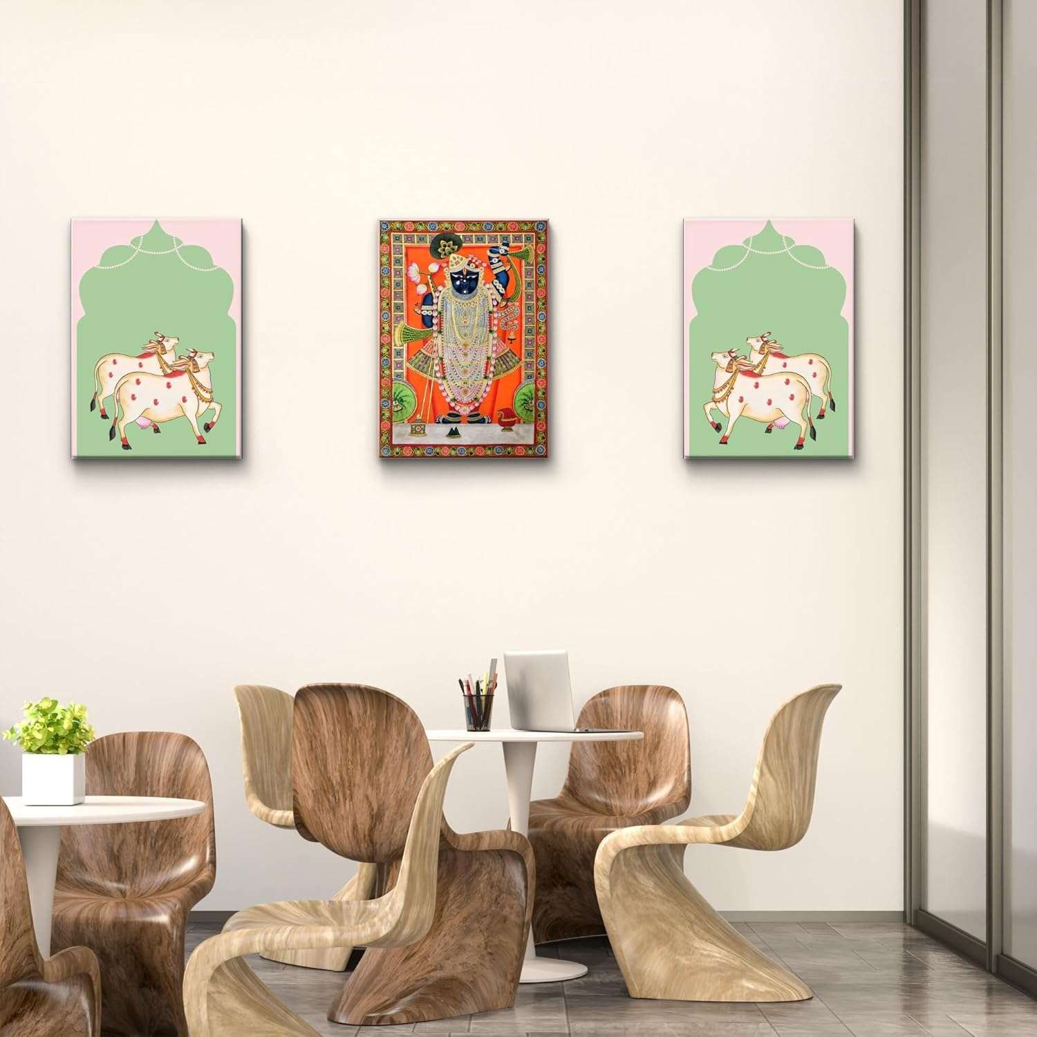 n6qE5J.jpg Pichwai Handmade Wall Painting - Image 5