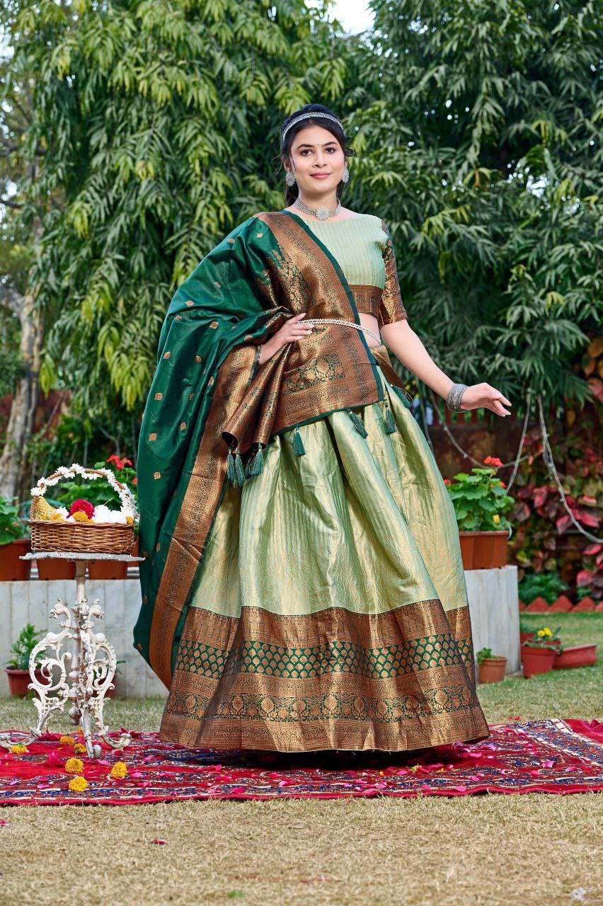 reDulT.jpg Women's Tussar Silk Patola Print Lehenga Choli Dupatta Set - Image 18