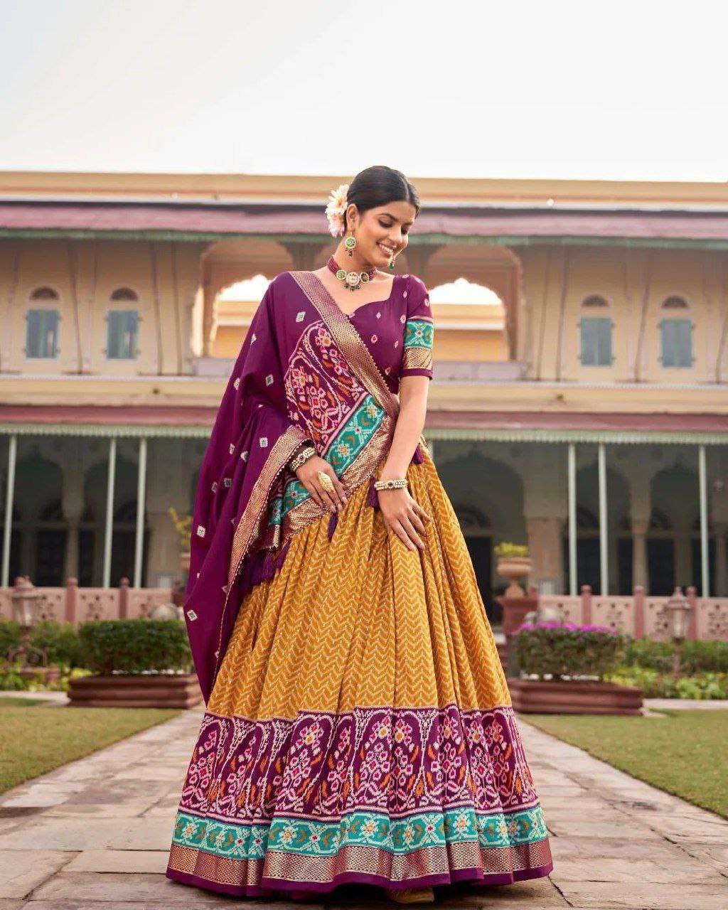 whORGR.jpg Women's Traditional Printed Lehenga Choli Set with Embroidered Dupatta ? Festive Wear - Image 9